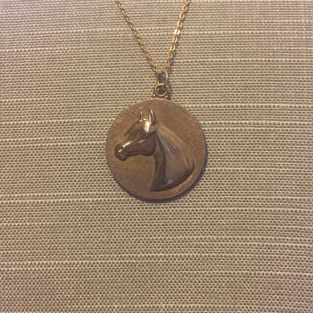 Vintage horse head necklace